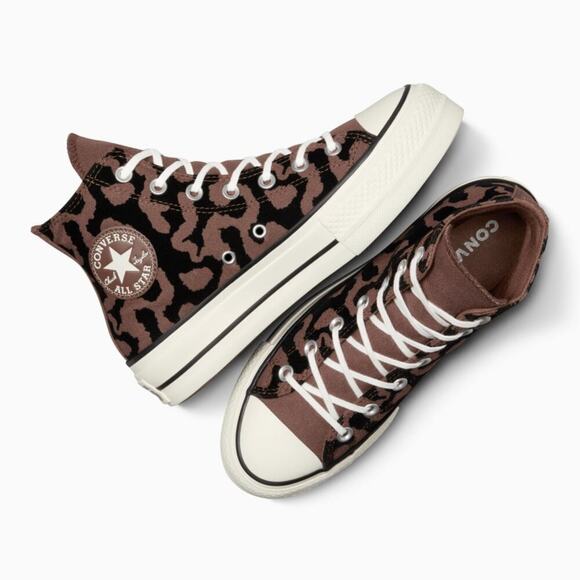 Converse Chuck Taylor All Star Lift Platform Leopard Remix High Top Sneaker 8 - Picture 2 of 9